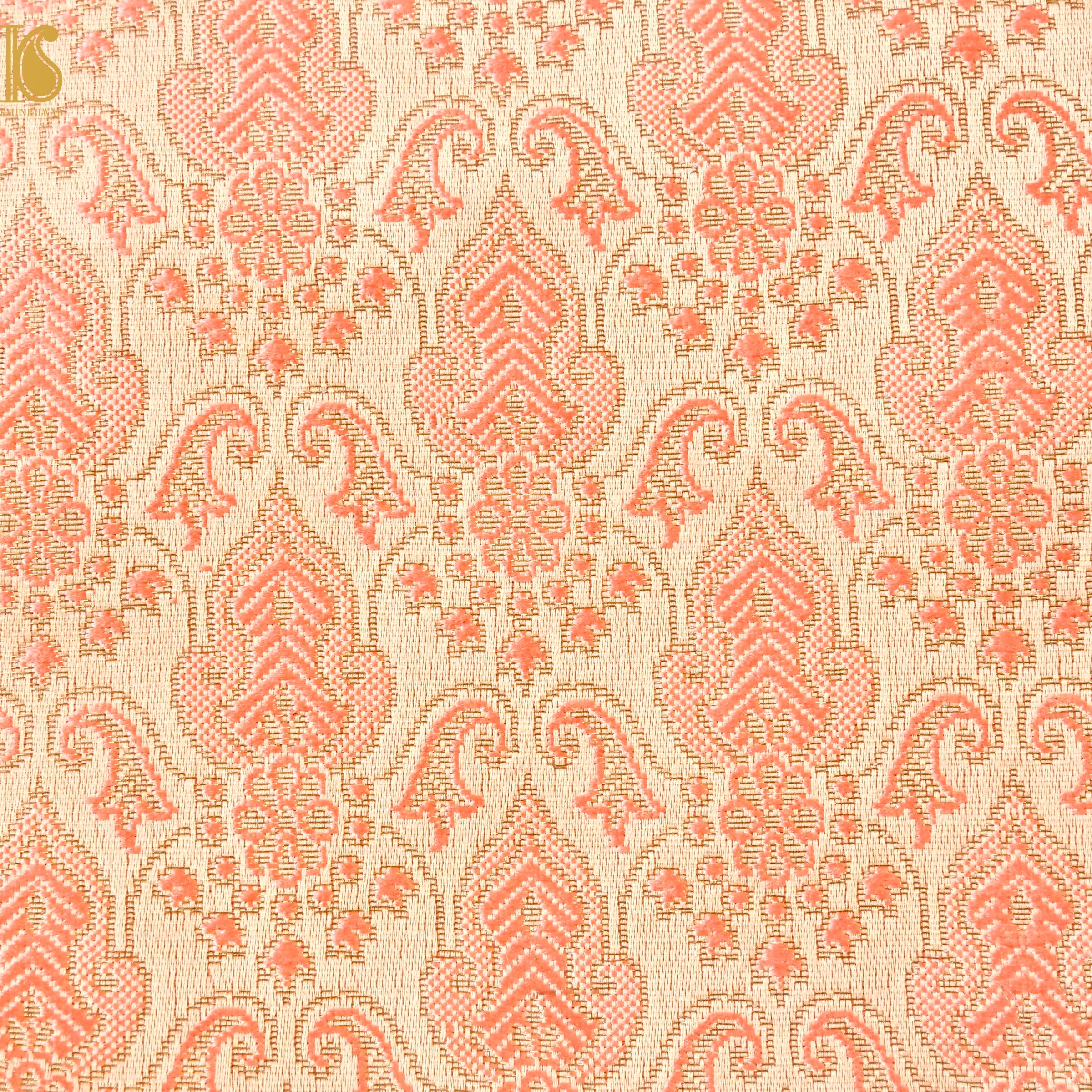 Banarasi Semi Silk Fabric Jacquard Weaving