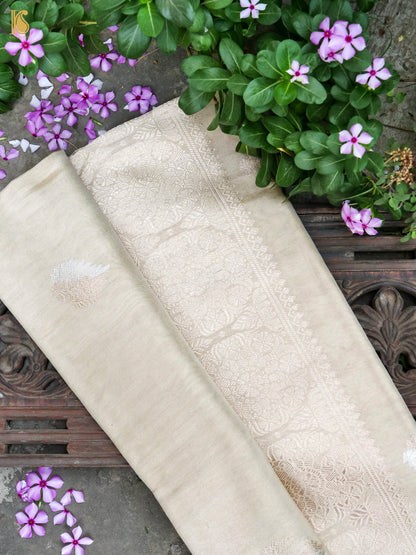 Handloom Banarasi Pure Silk Tissue Kadwa Ektara Saree