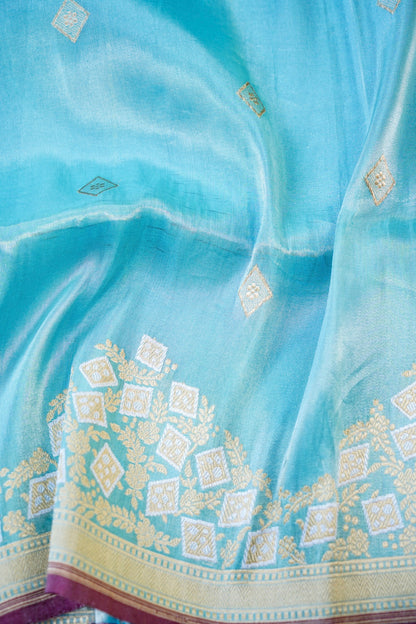 Handloom Banarasi Pure Silk Tissue Kadwa Saree