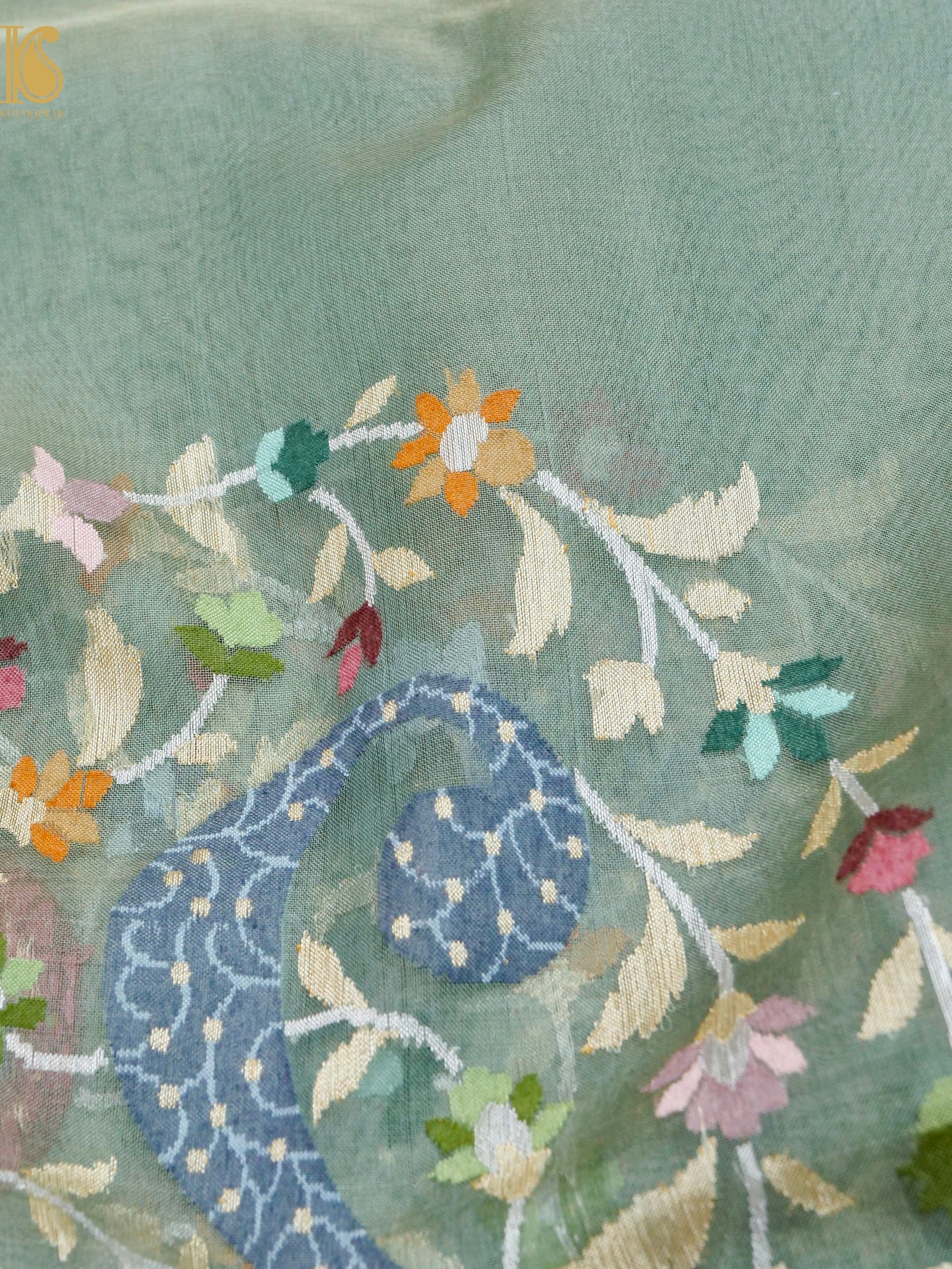 Handloom Banarasi Real Silver Zari Cotton Saree