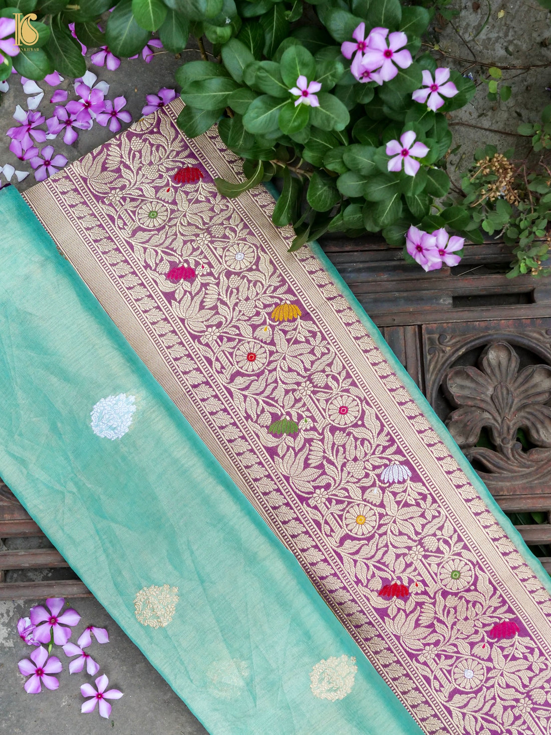 Handloom Banarasi Pure Silk Tissue Kadwa Saree