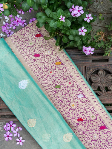 Handloom Banarasi Pure Silk Tissue Kadwa Saree