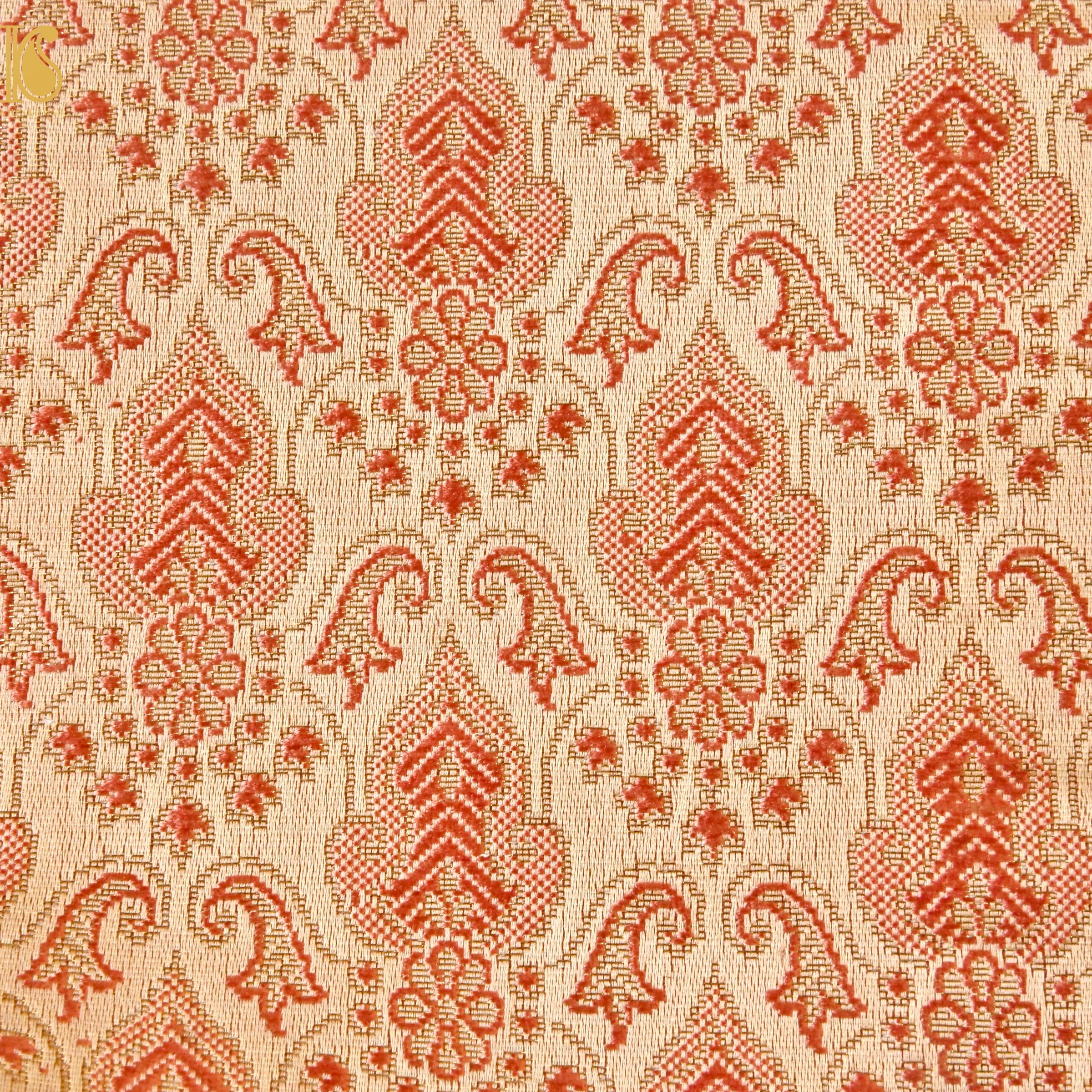 Banarasi Semi Silk Fabric Jacquard Weaving