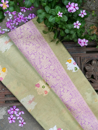 Handloom Banarasi Pure Silk Tissue Kadwa Saree