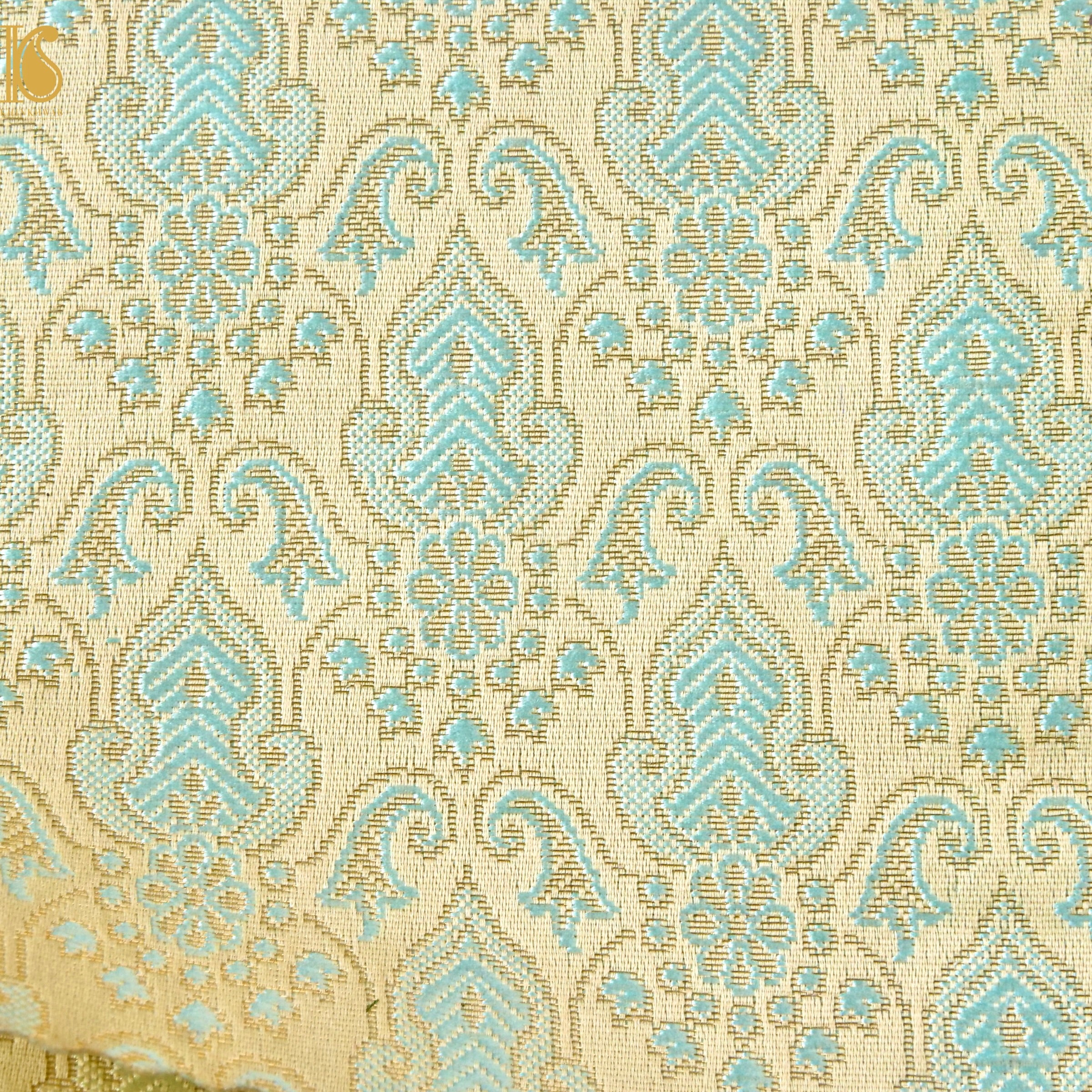 Banarasi Semi Silk Fabric Jacquard Weaving