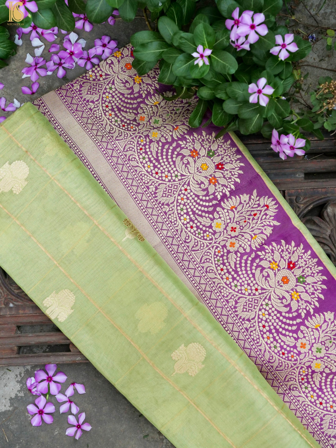 Handloom Banarasi Pure Silk Tissue Kadwa Saree