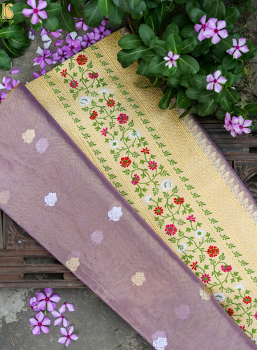 Handloom Banarasi Pure Silk Tissue Kadwa Saree