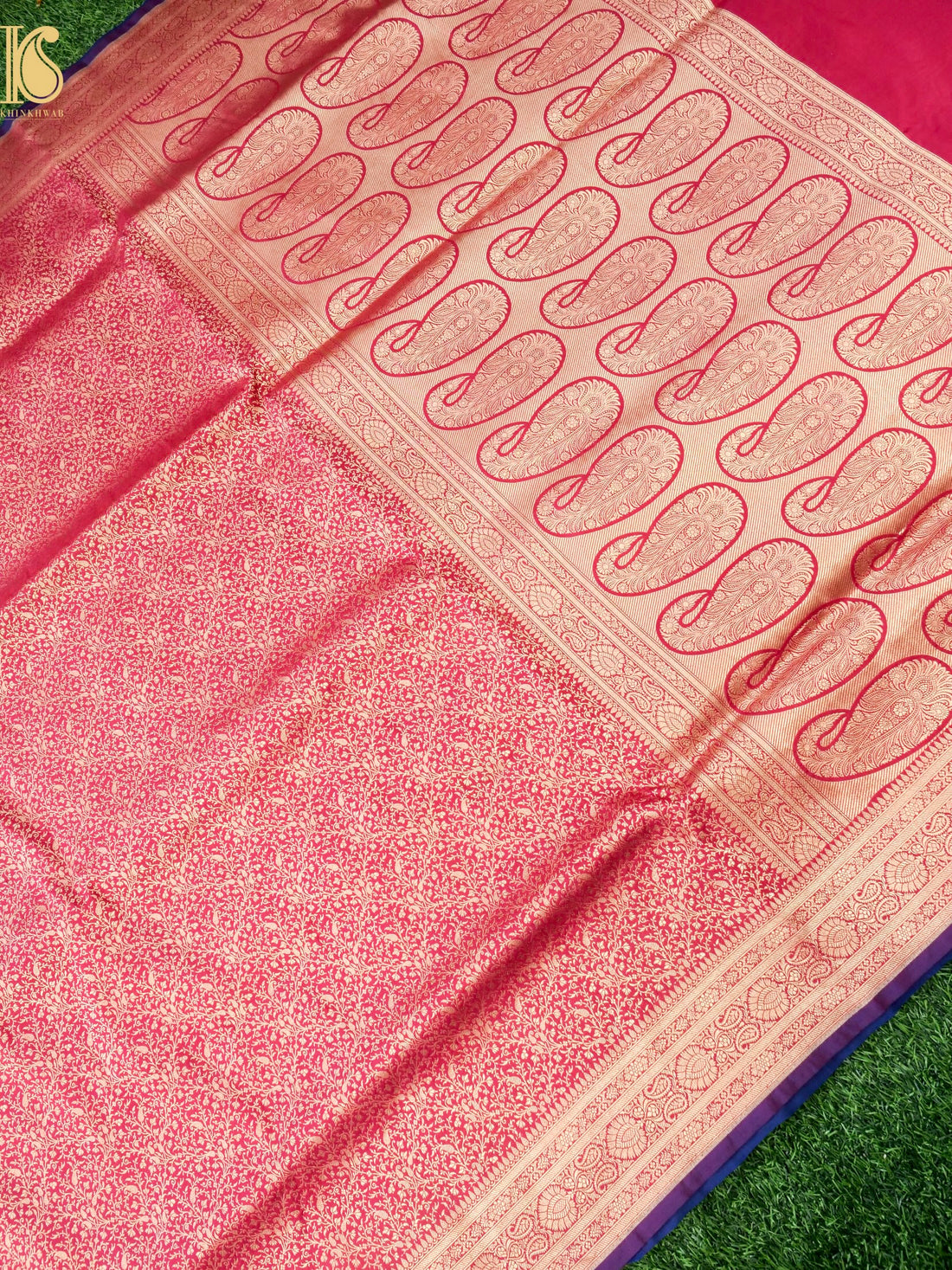Handloom Banarasi Katan Silk Zari Tanchoi Saree