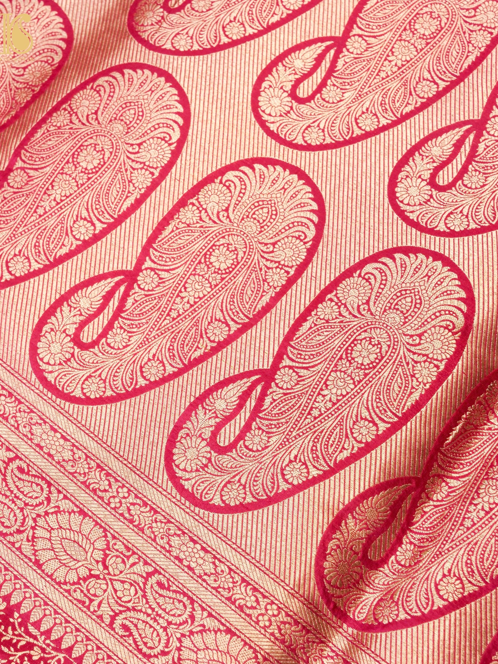Handloom Banarasi Katan Silk Zari Tanchoi Saree