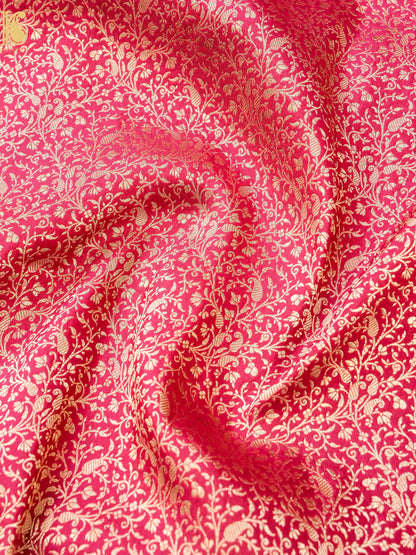 Handloom Banarasi Katan Silk Zari Tanchoi Saree