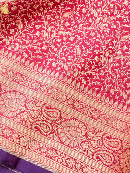 Handloom Banarasi Katan Silk Zari Tanchoi Saree
