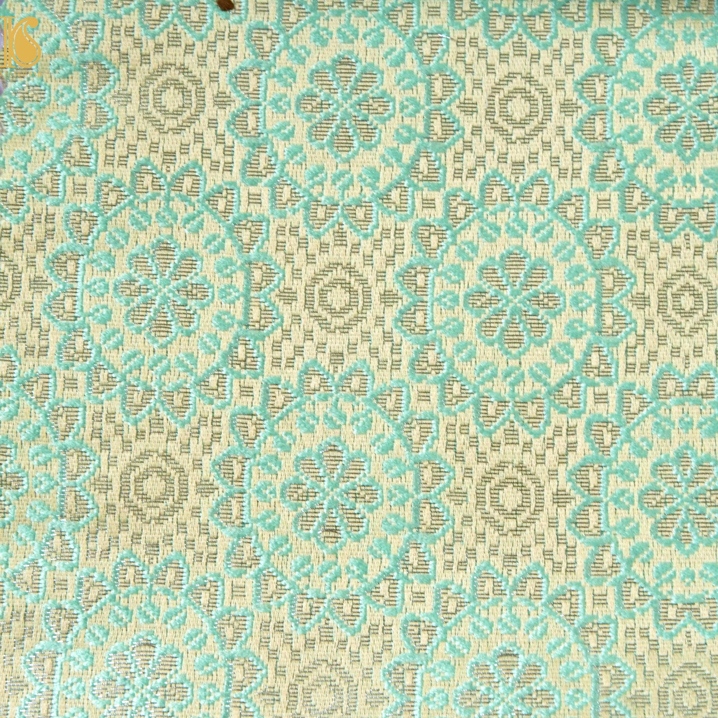 Banarasi Semi Silk Fabric Jacquard Weaving