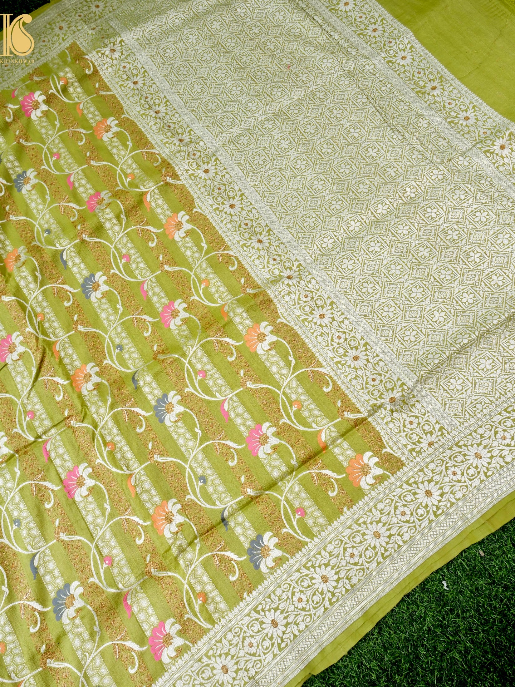 Handloom Banarasi Tussar by Georgette Silk Saree