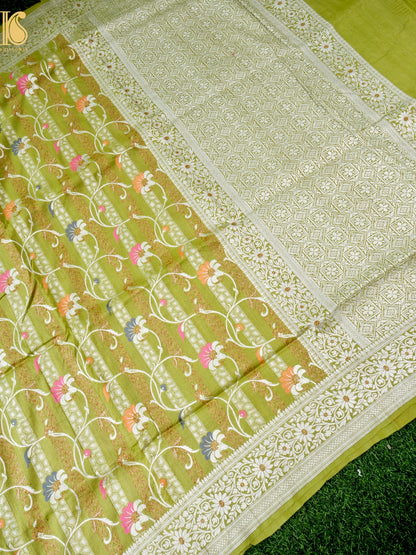 Handloom Banarasi Tussar by Georgette Silk Saree