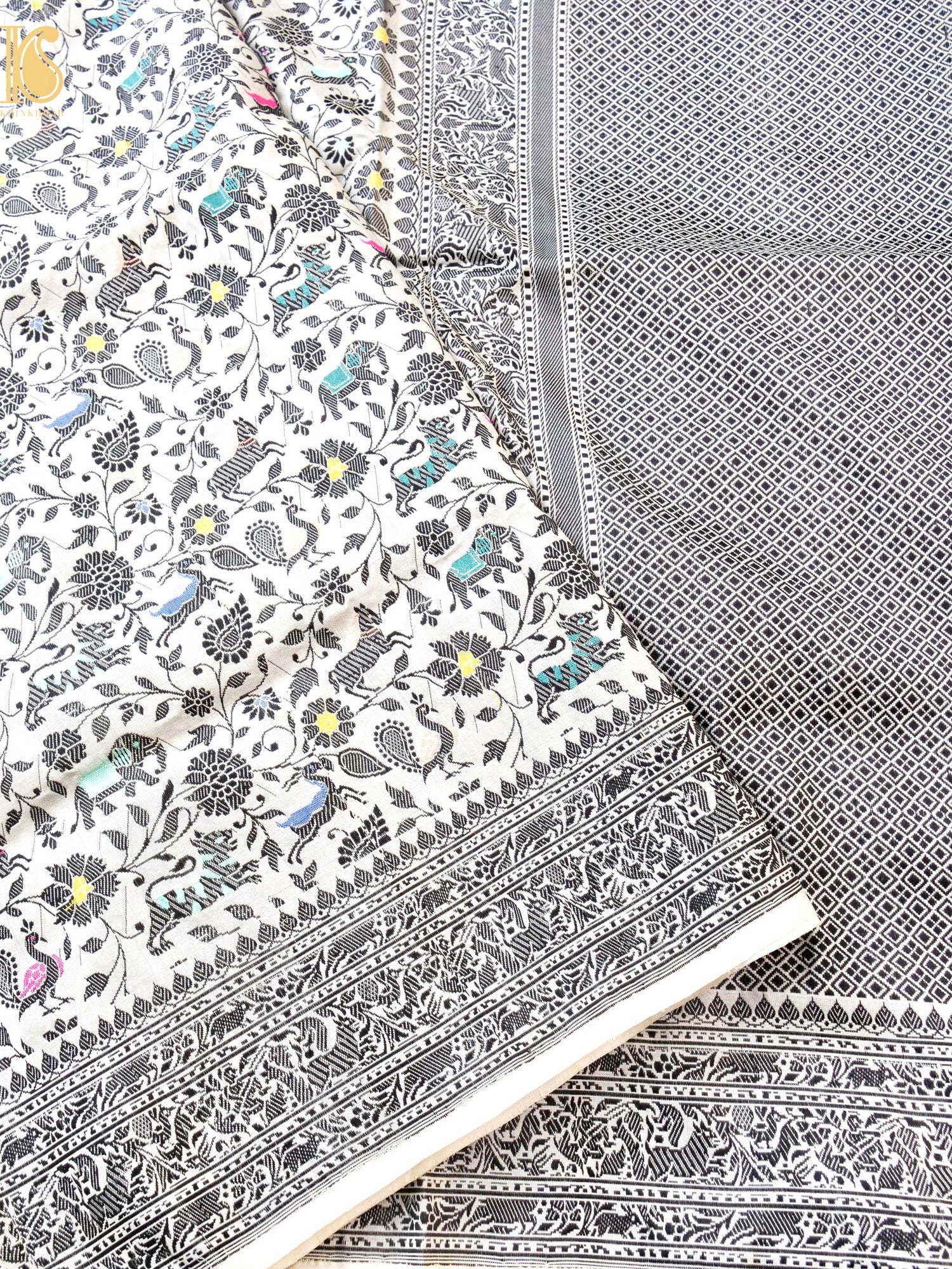 Handloom Banarasi Resham Shikargah Saree