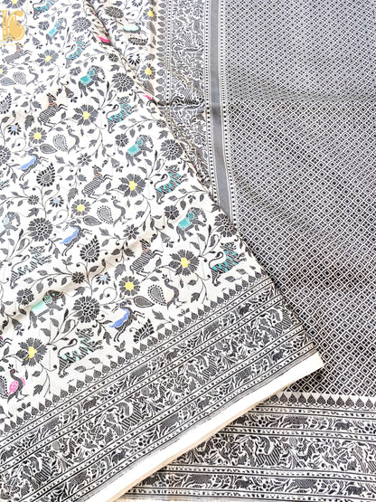 Handloom Banarasi Resham Shikargah Saree