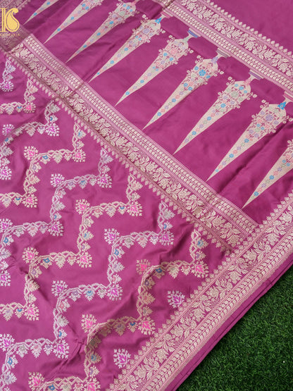 Banarasi Handloom Pure Katan Silk Kadwa Saree