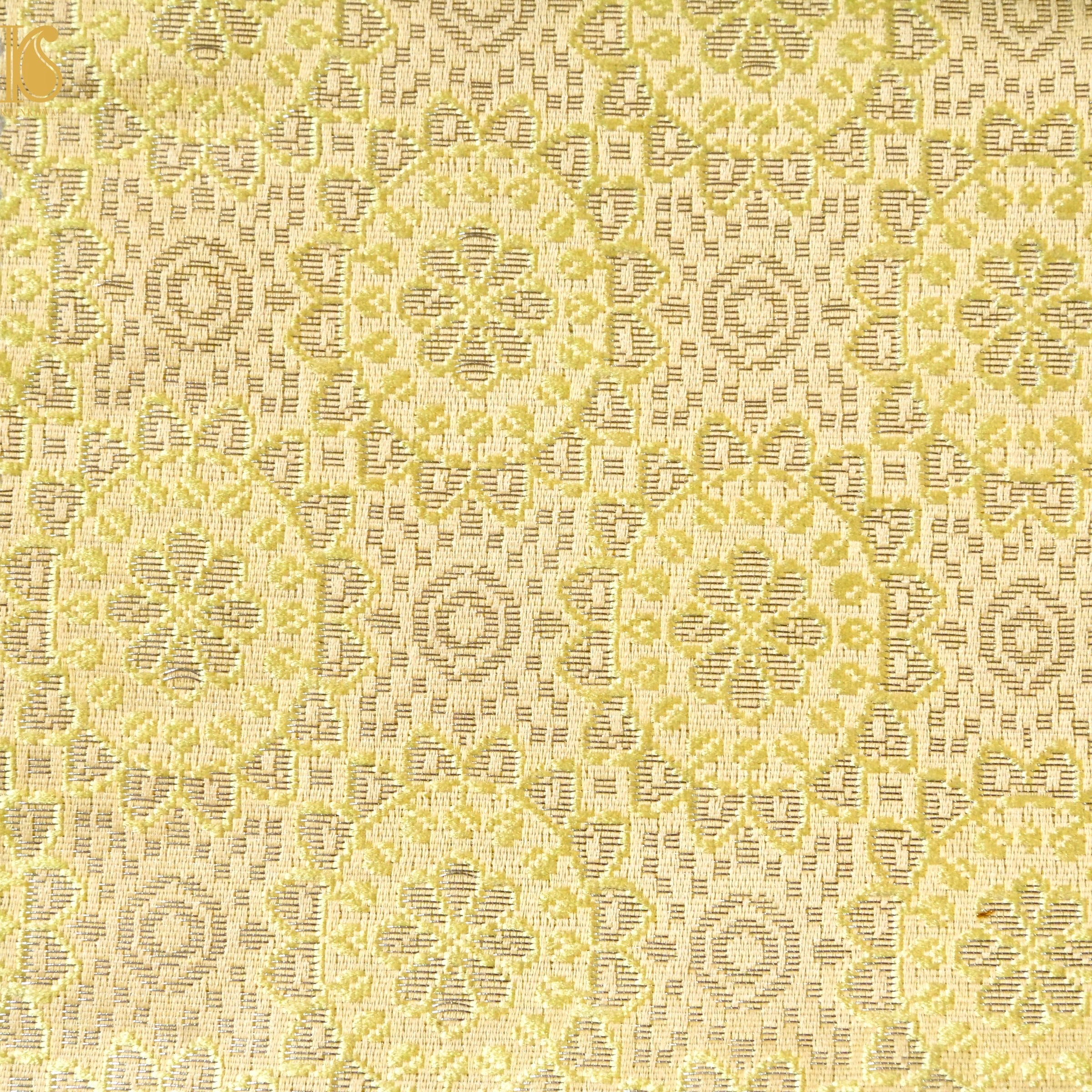 Banarasi Semi Silk Fabric Jacquard Weaving