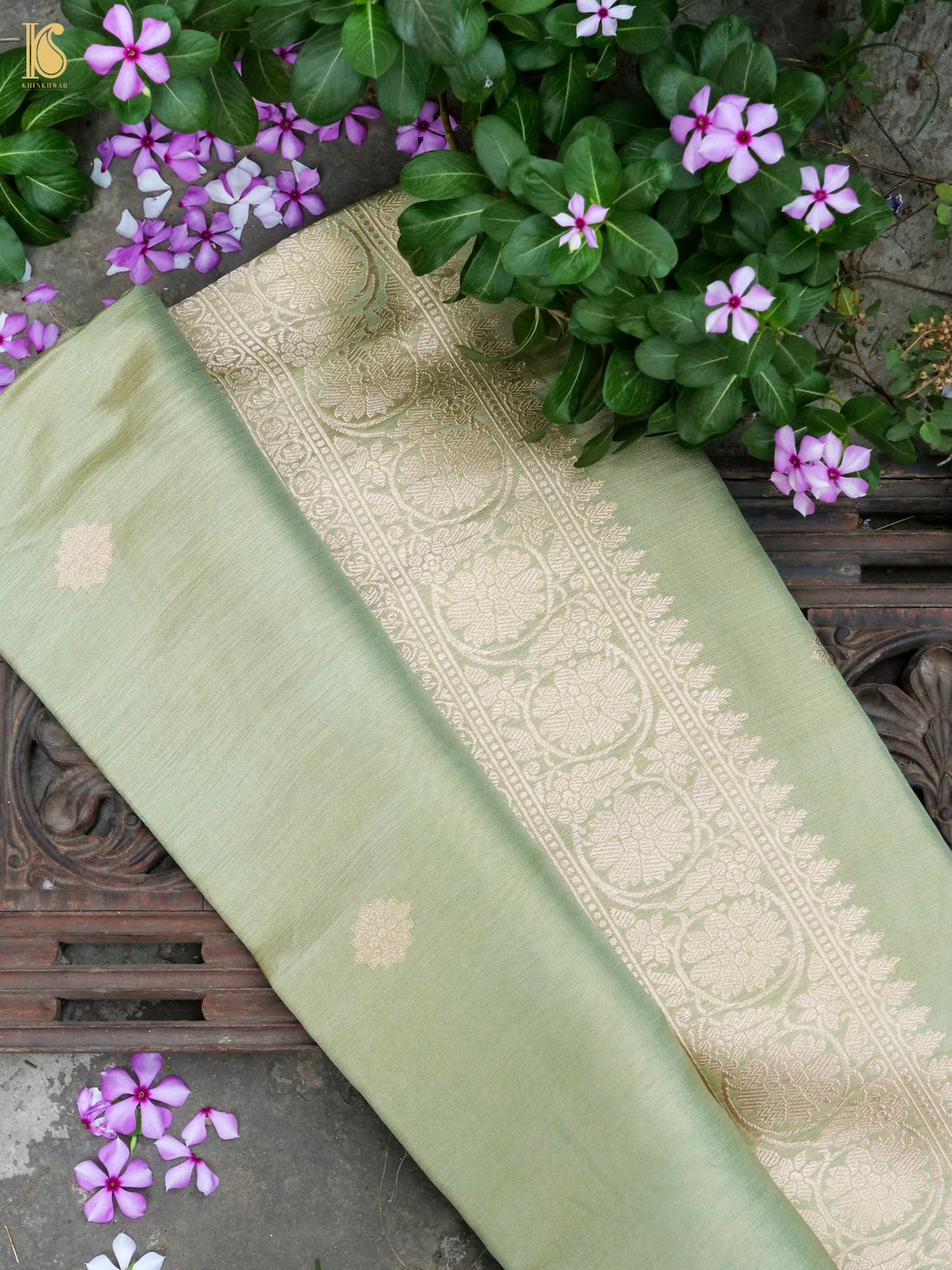 Handloom Banarasi Pure Silk Tissue Kadwa Ektara Saree