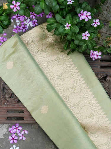 Handloom Banarasi Pure Silk Tissue Kadwa Ektara Saree