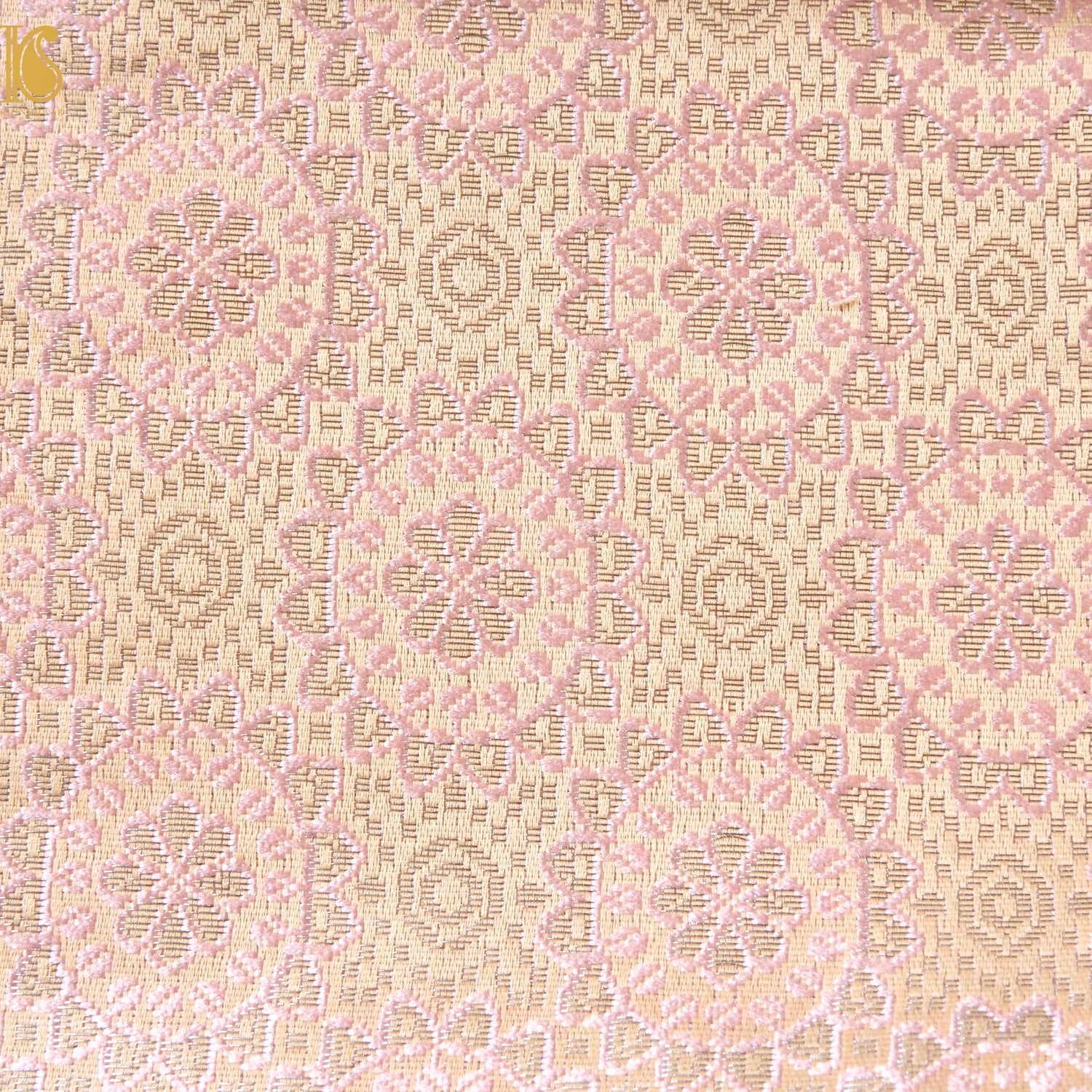 Banarasi Semi Silk Fabric Jacquard Weaving