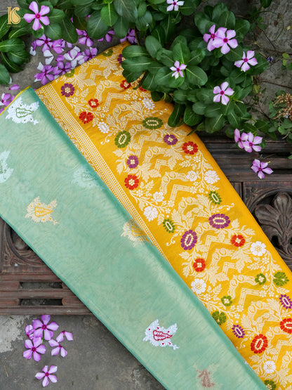 Handloom Banarasi Pure Silk Tissue Kadwa Saree