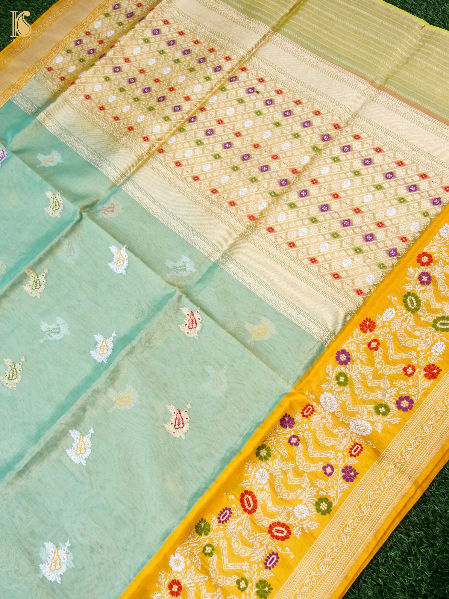 Handloom Banarasi Pure Silk Tissue Kadwa Saree