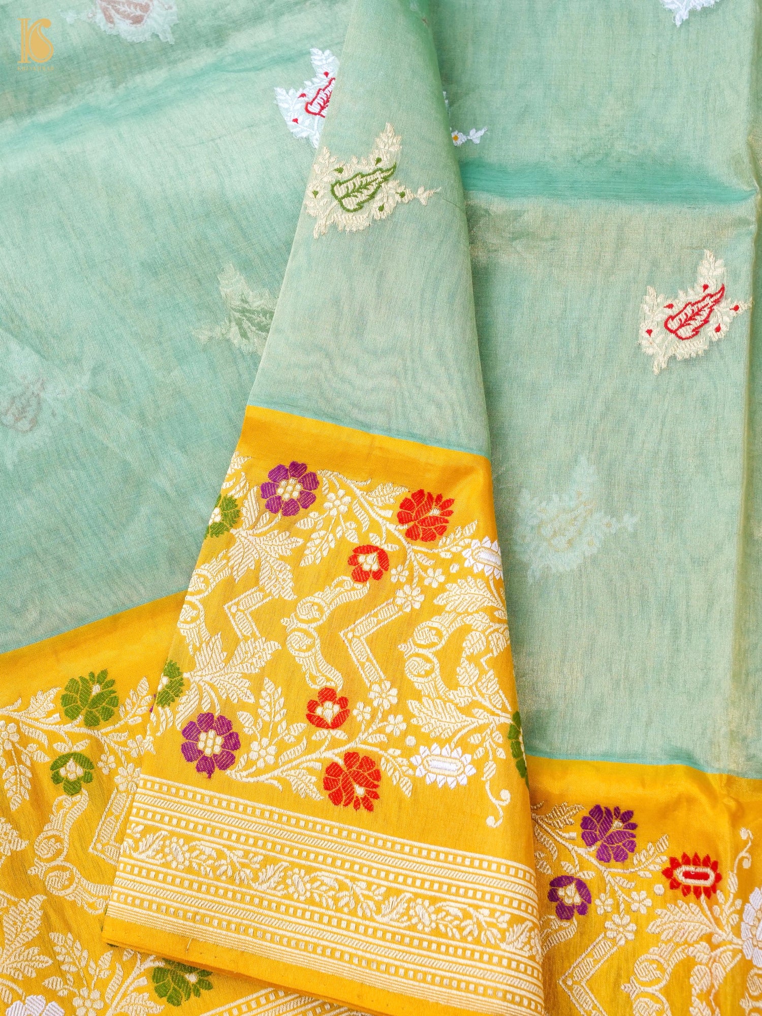 Handloom Banarasi Pure Silk Tissue Kadwa Saree