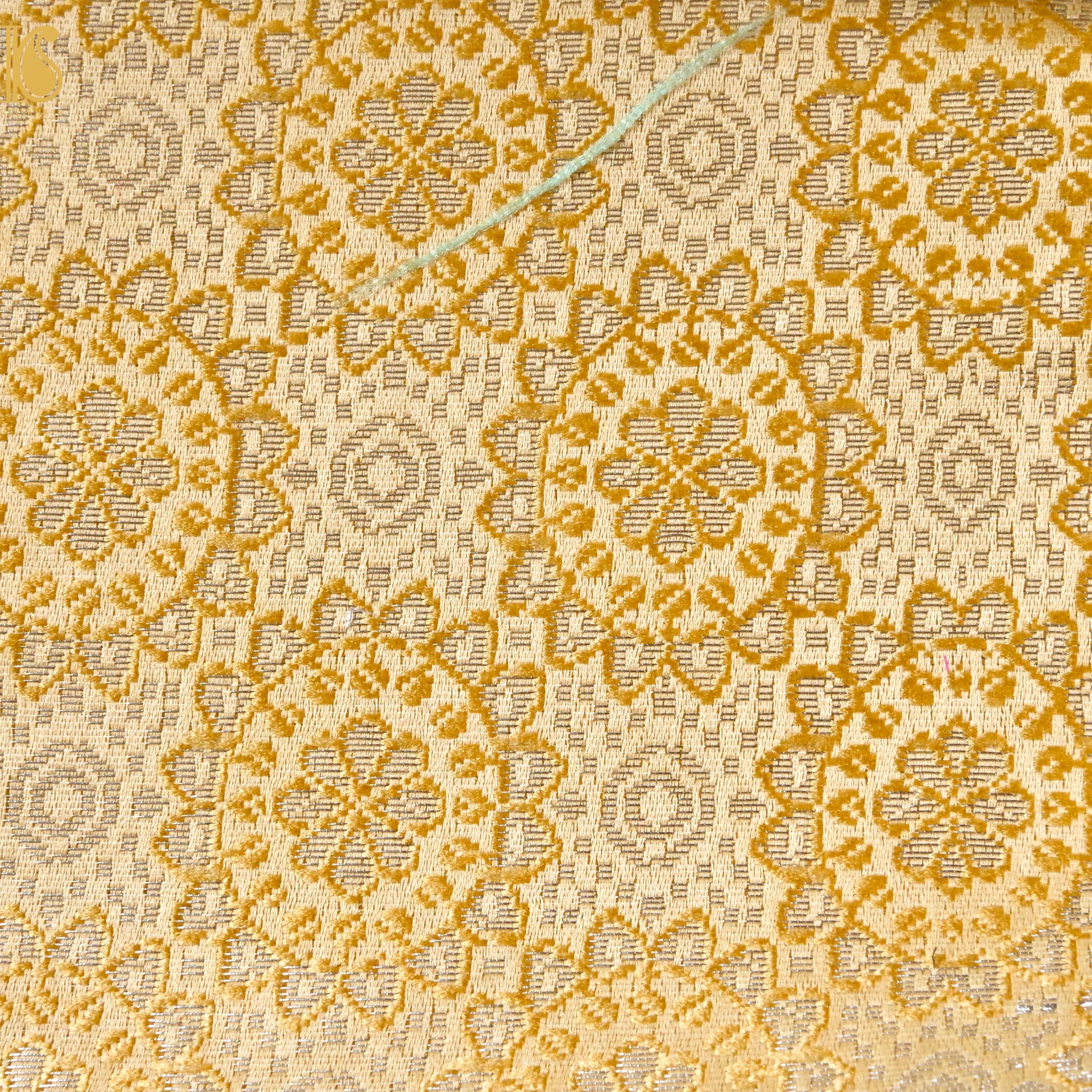 Banarasi Semi Silk Fabric Jacquard Weaving