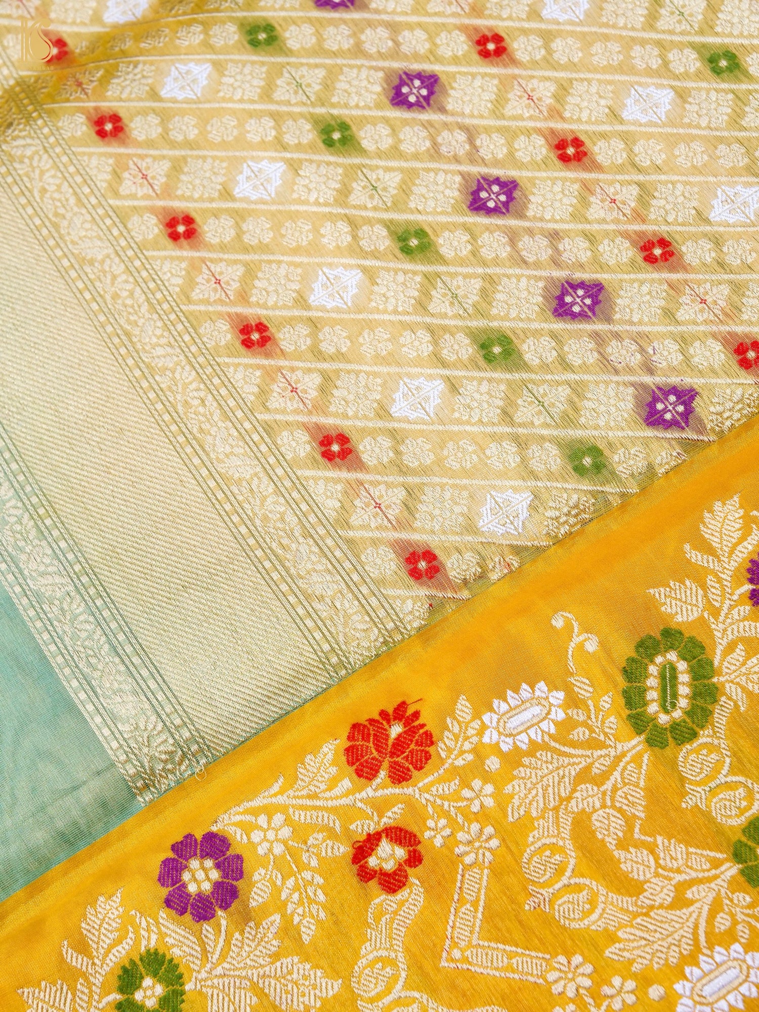 Handloom Banarasi Pure Silk Tissue Kadwa Saree