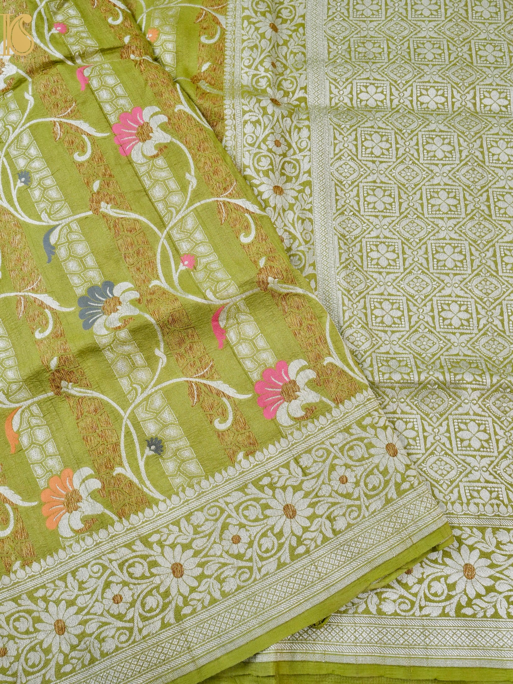 Handloom Banarasi Tussar by Georgette Silk Saree