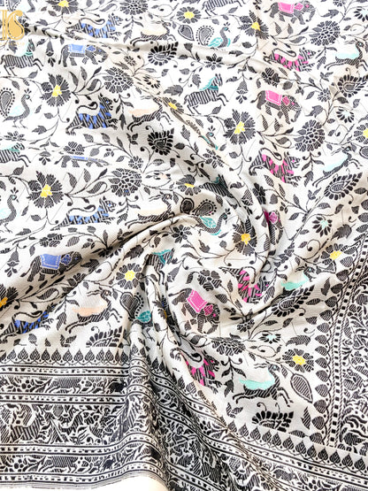 Handloom Banarasi Resham Shikargah Saree