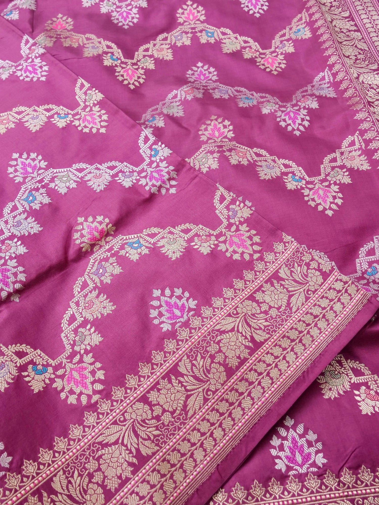 Banarasi Handloom Pure Katan Silk Kadwa Saree