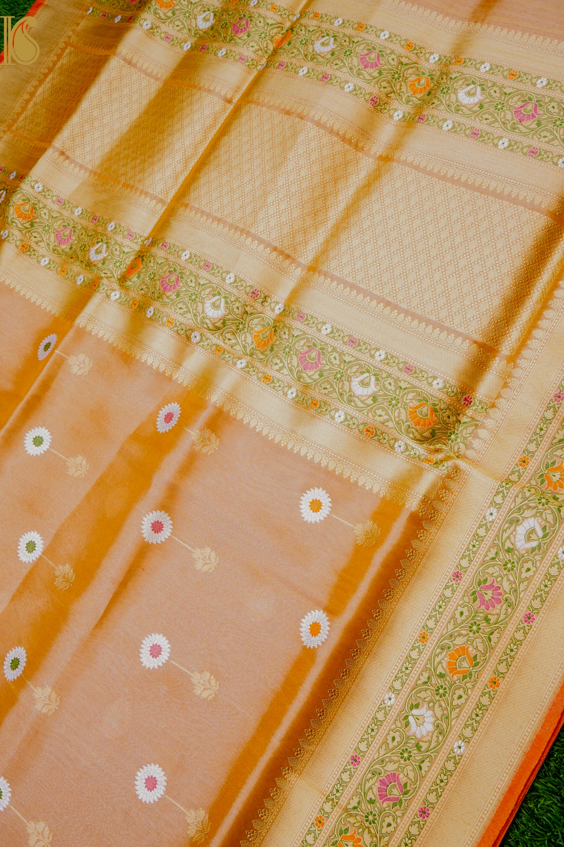 Handloom Banarasi Pure Silk Tissue Saree with Tilfi Weaving