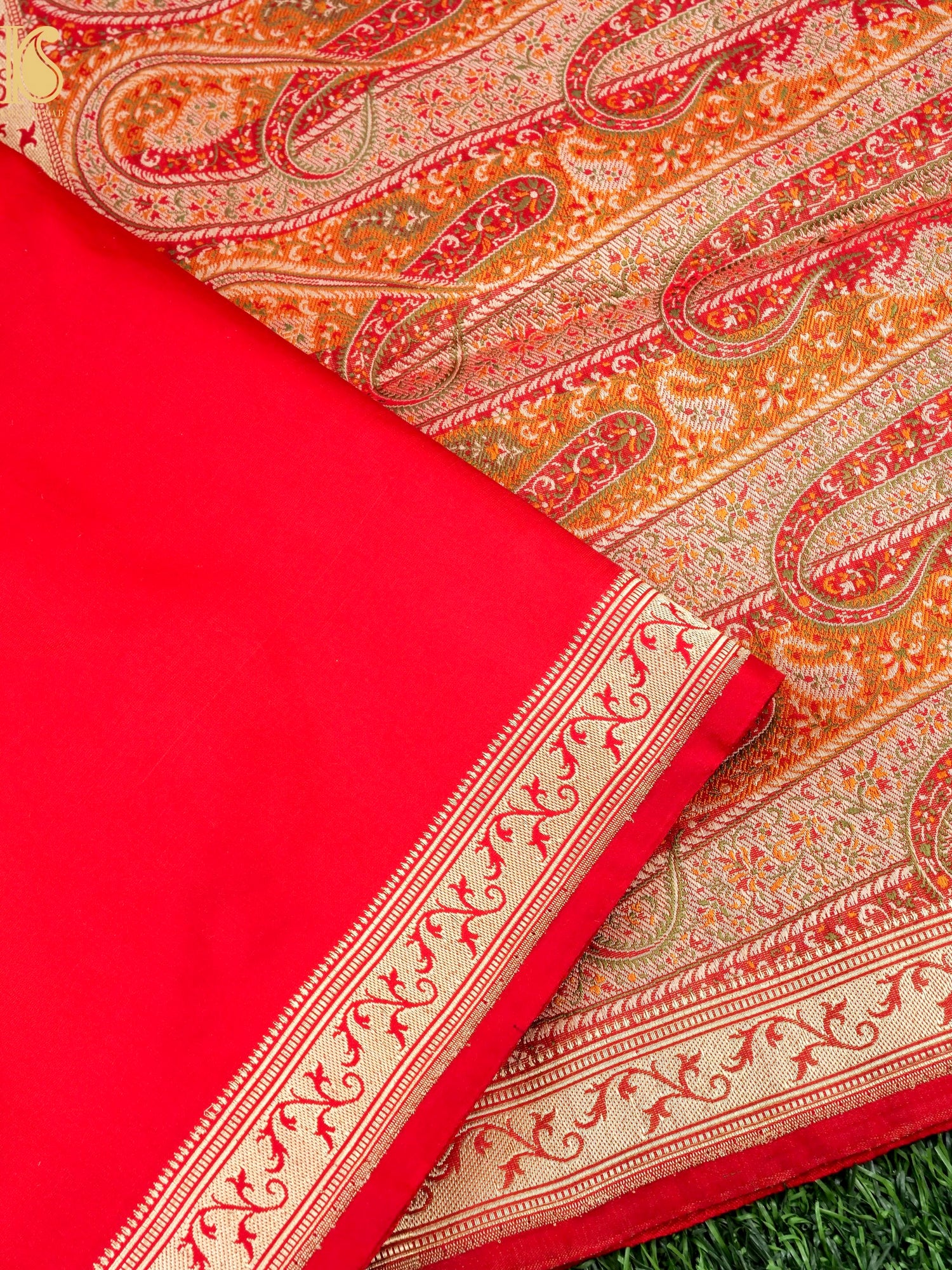 Handwoven Pure Mashru Satin Silk Tanchoi Banarasi Saree