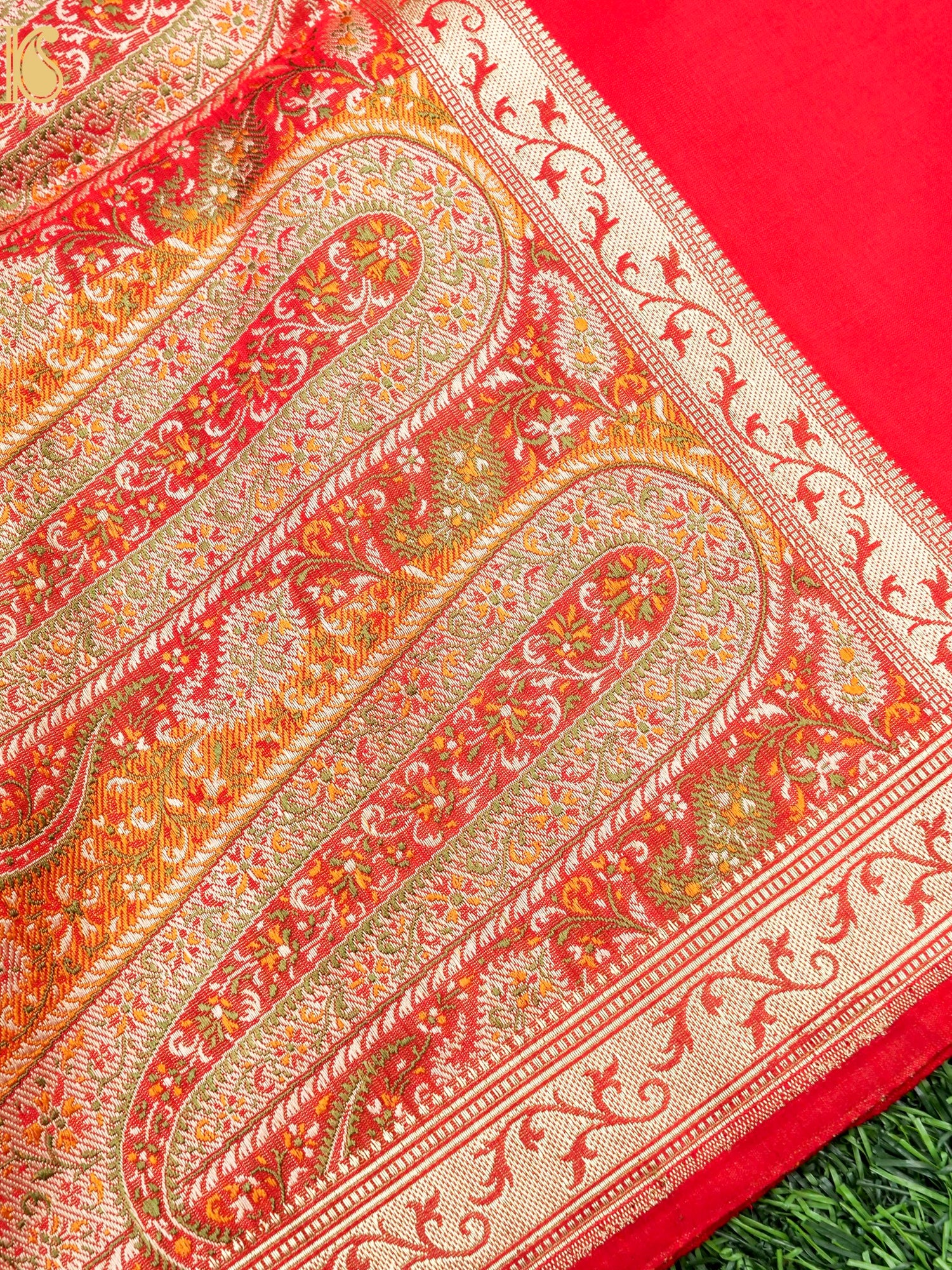 Handwoven Pure Mashru Satin Silk Tanchoi Banarasi Saree