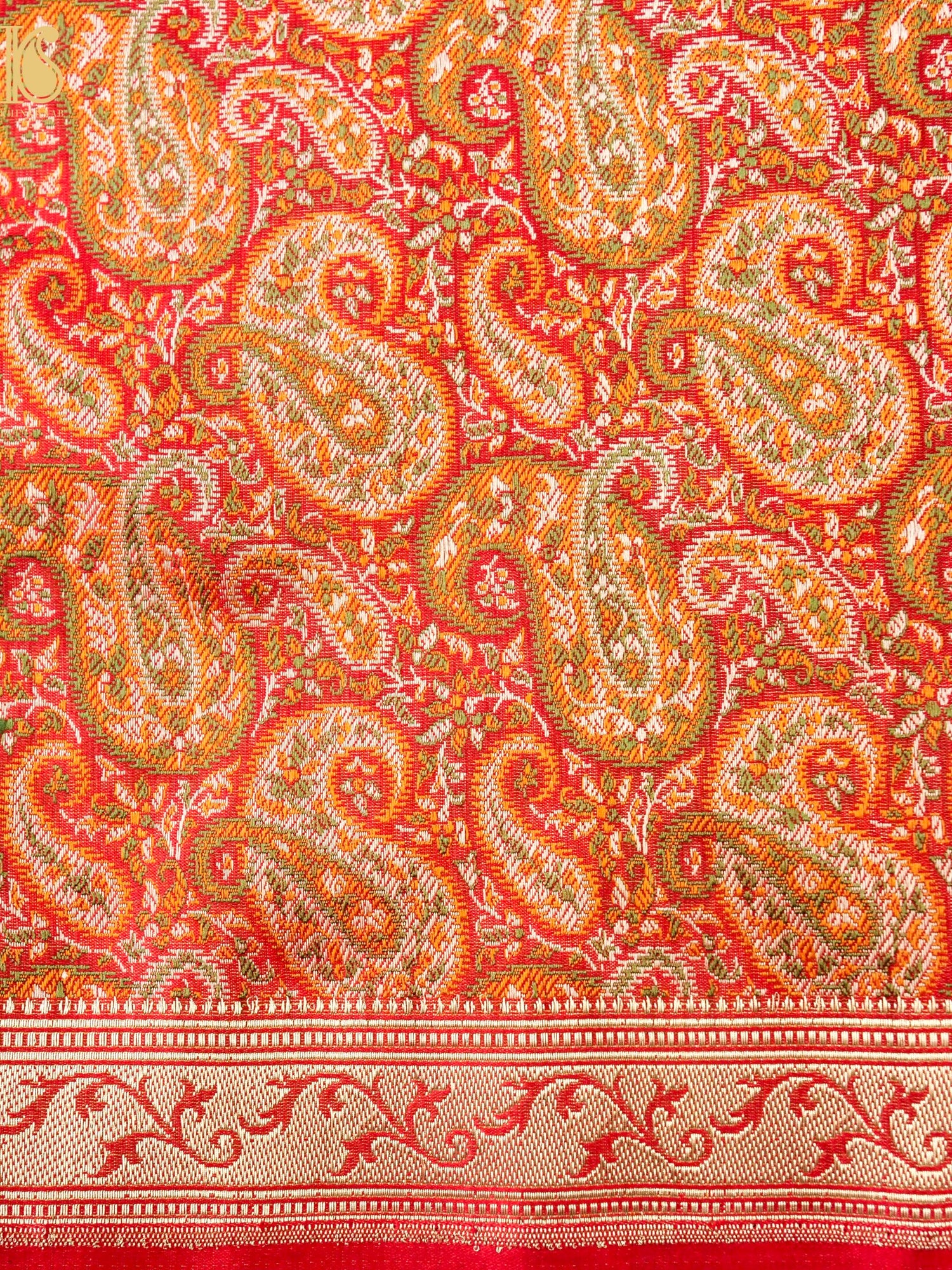 Handwoven Pure Mashru Satin Silk Tanchoi Banarasi Saree