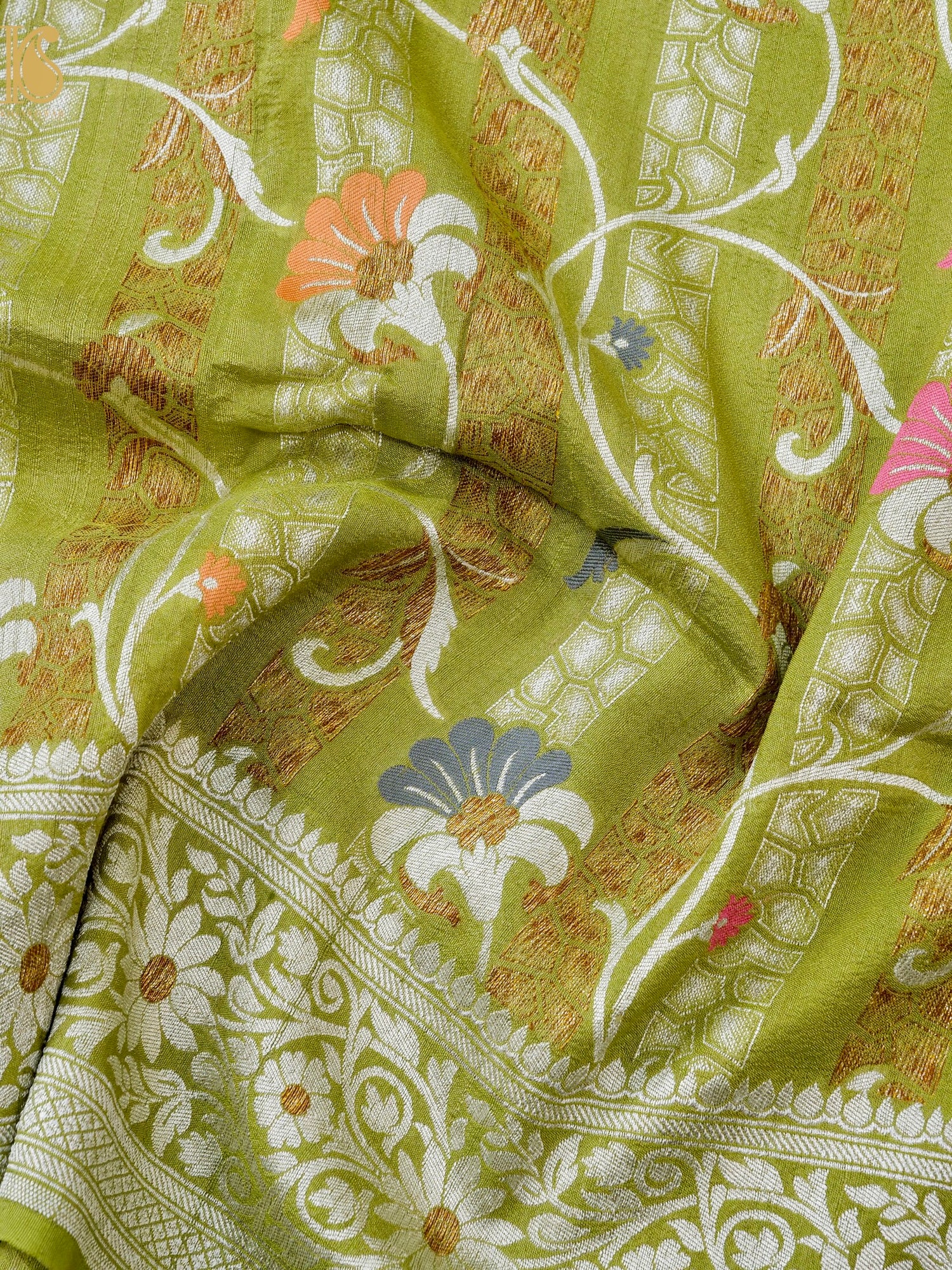 Handloom Banarasi Tussar by Georgette Silk Saree