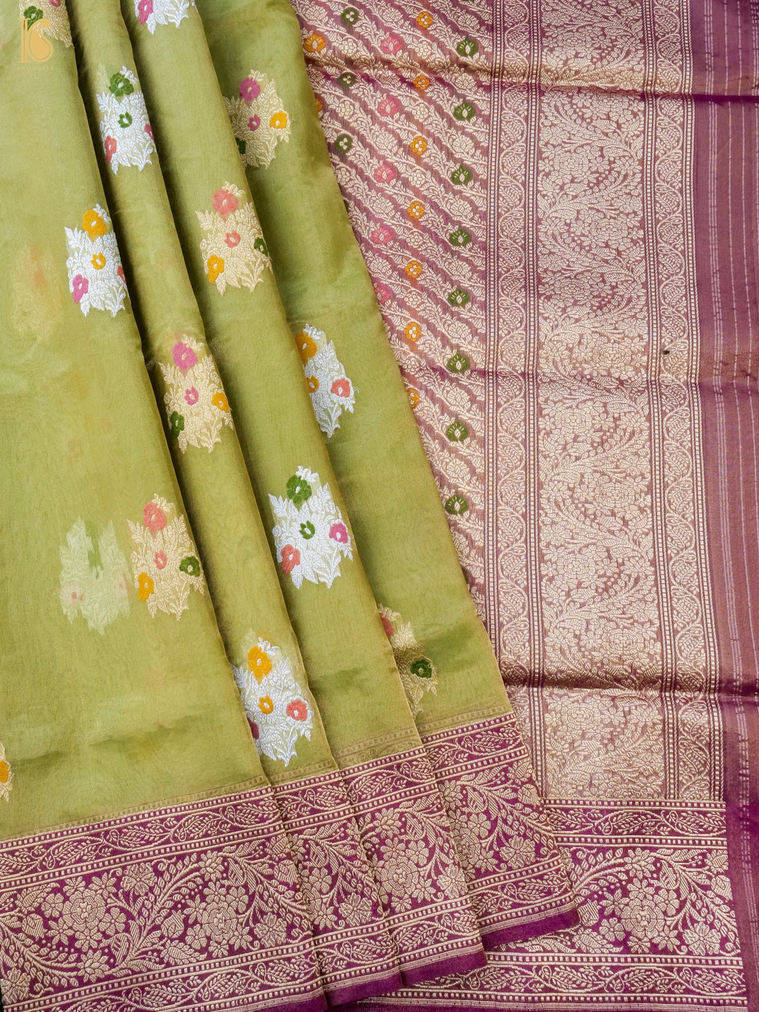 Handloom Banarasi Pure Silk Tissue Kadwa Saree
