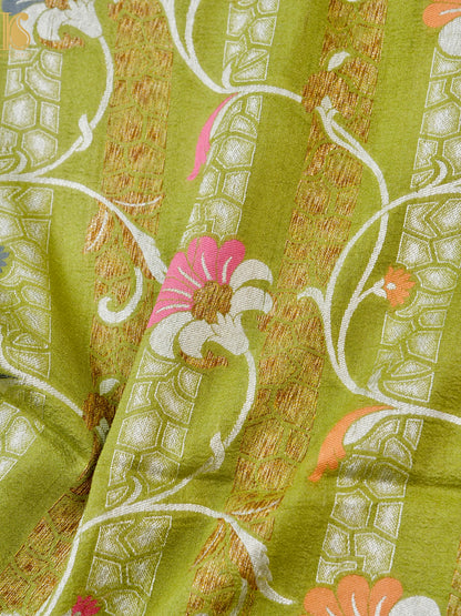 Handloom Banarasi Tussar by Georgette Silk Saree