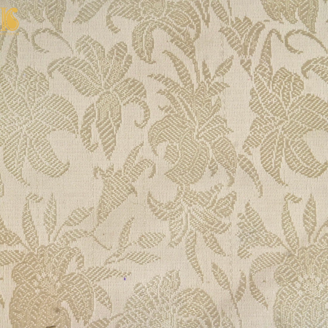 Banarasi Semi Silk Fabric Gold & Silver