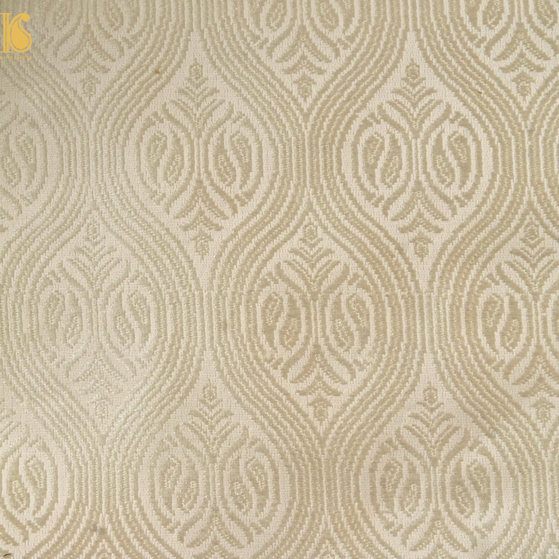 Banarasi Semi Silk Fabric Gold & Silver