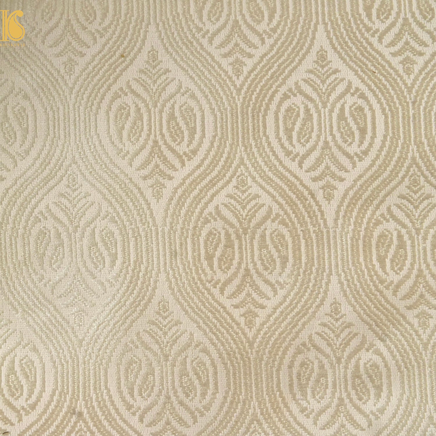 Banarasi Semi Silk Fabric Gold &amp; Silver