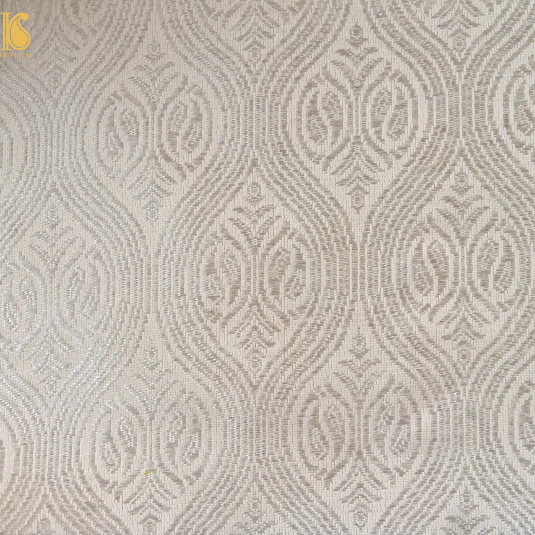 Banarasi Semi Silk Fabric Gold &amp; Silver