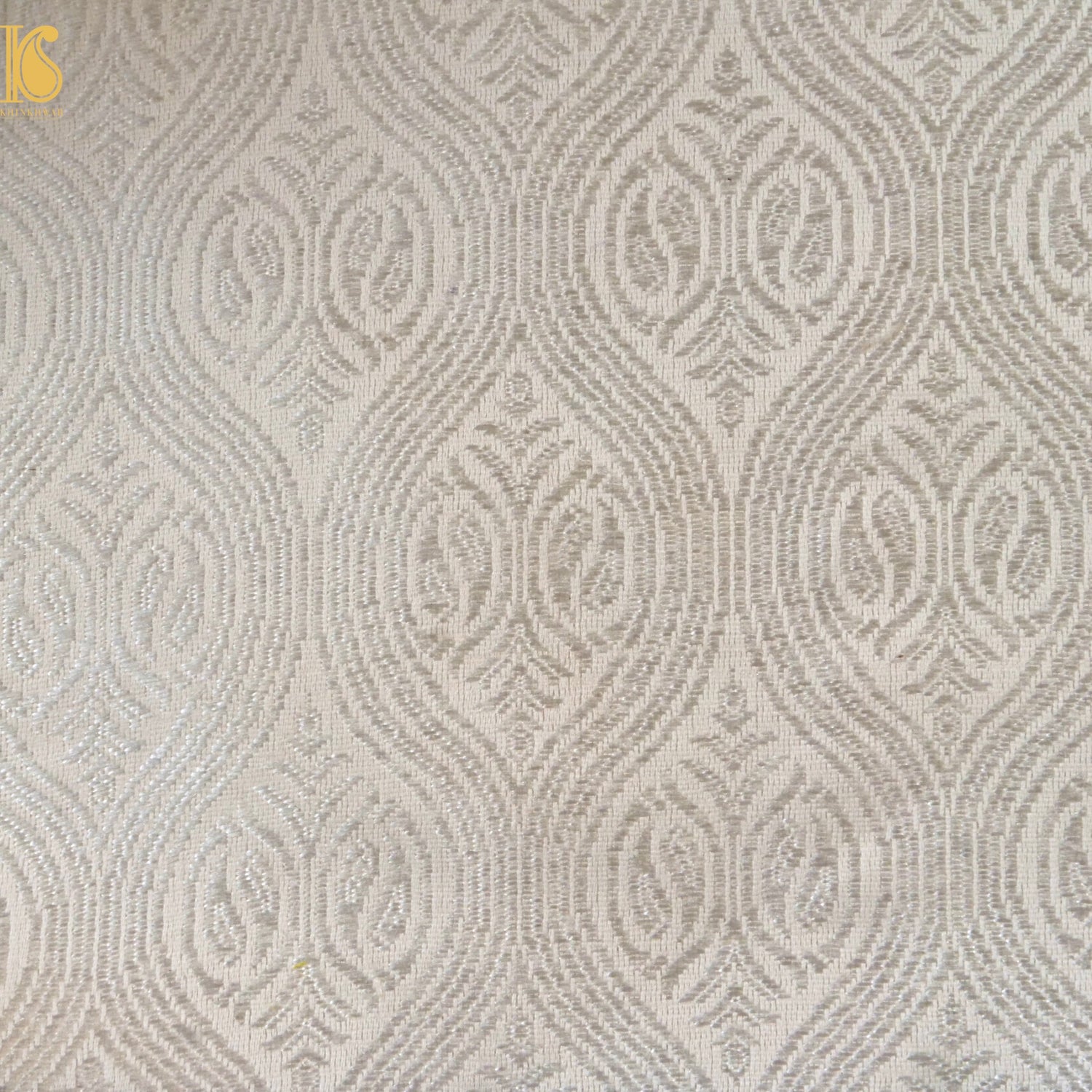 Banarasi Semi Silk Fabric Gold &amp; Silver