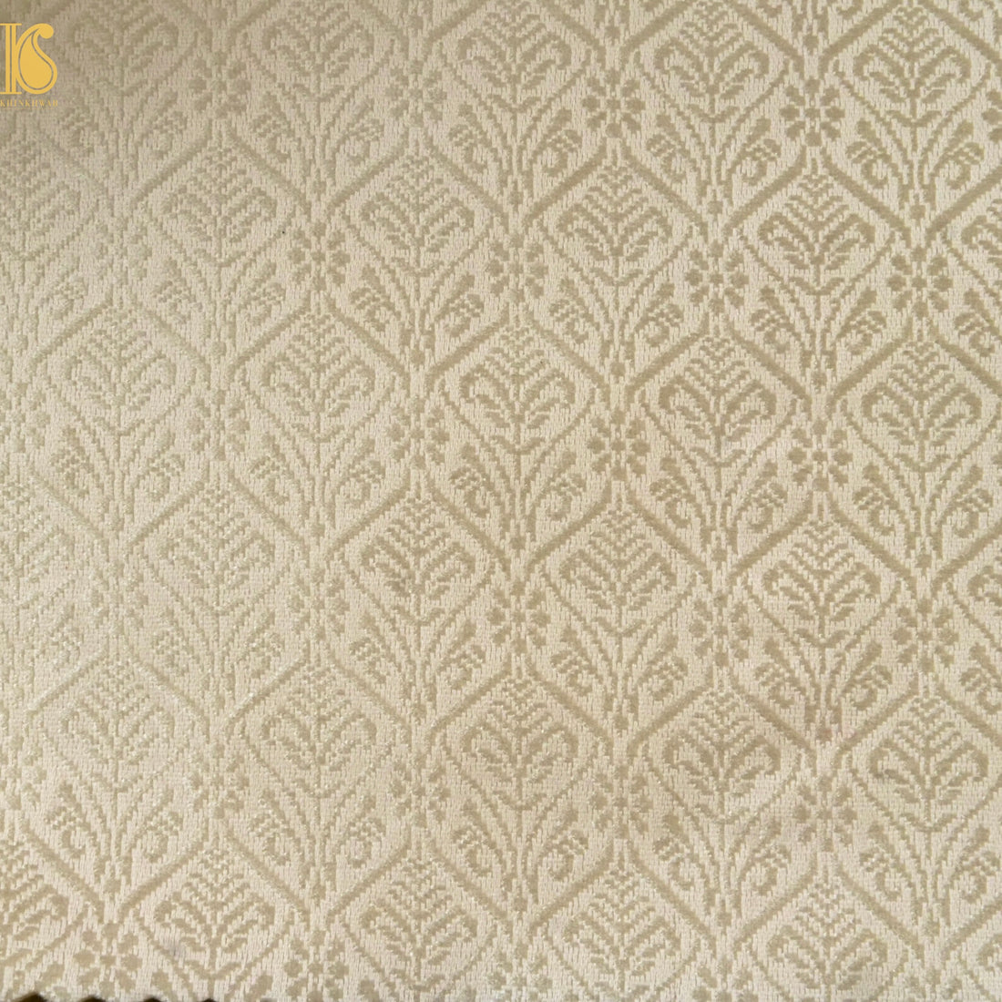 Banarasi Semi Silk Fabric Gold &amp; Silver