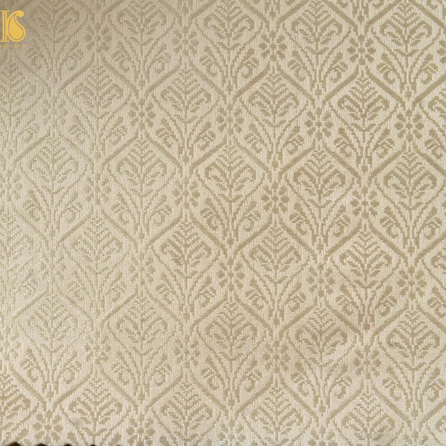 Banarasi Semi Silk Fabric Gold &amp; Silver