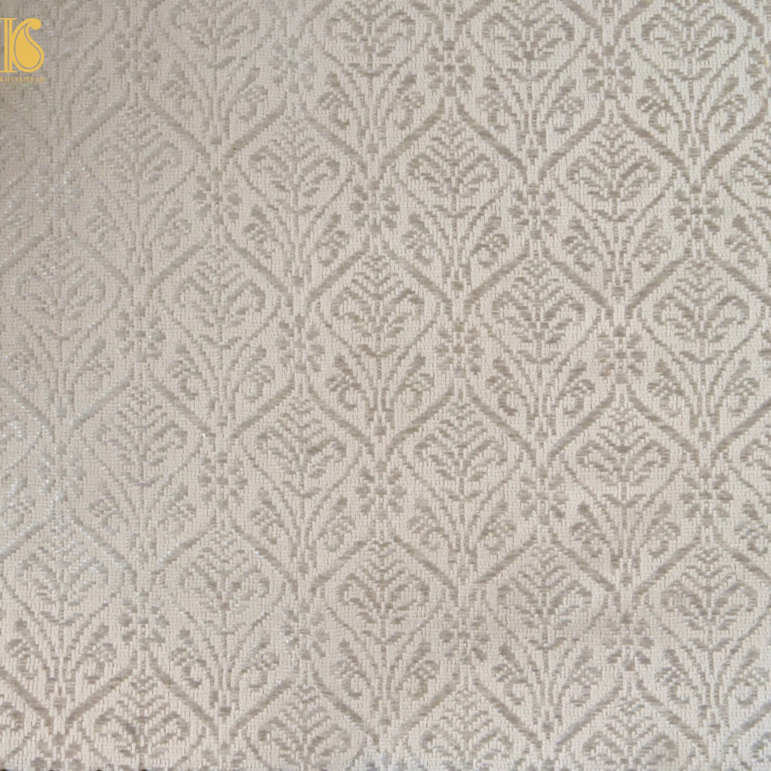 Banarasi Semi Silk Fabric Gold &amp; Silver