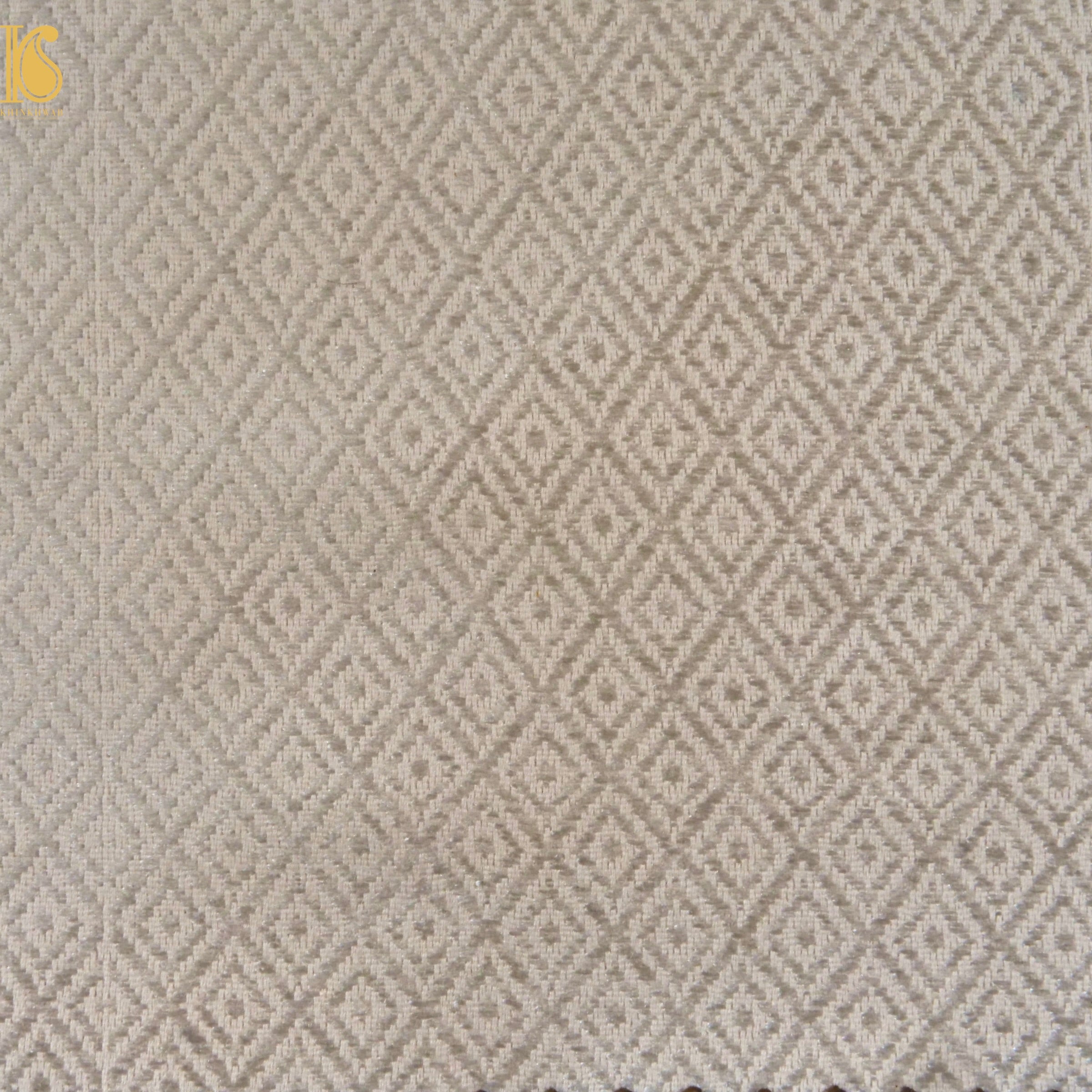 Banarasi Semi Silk Fabric Gold &amp; Silver