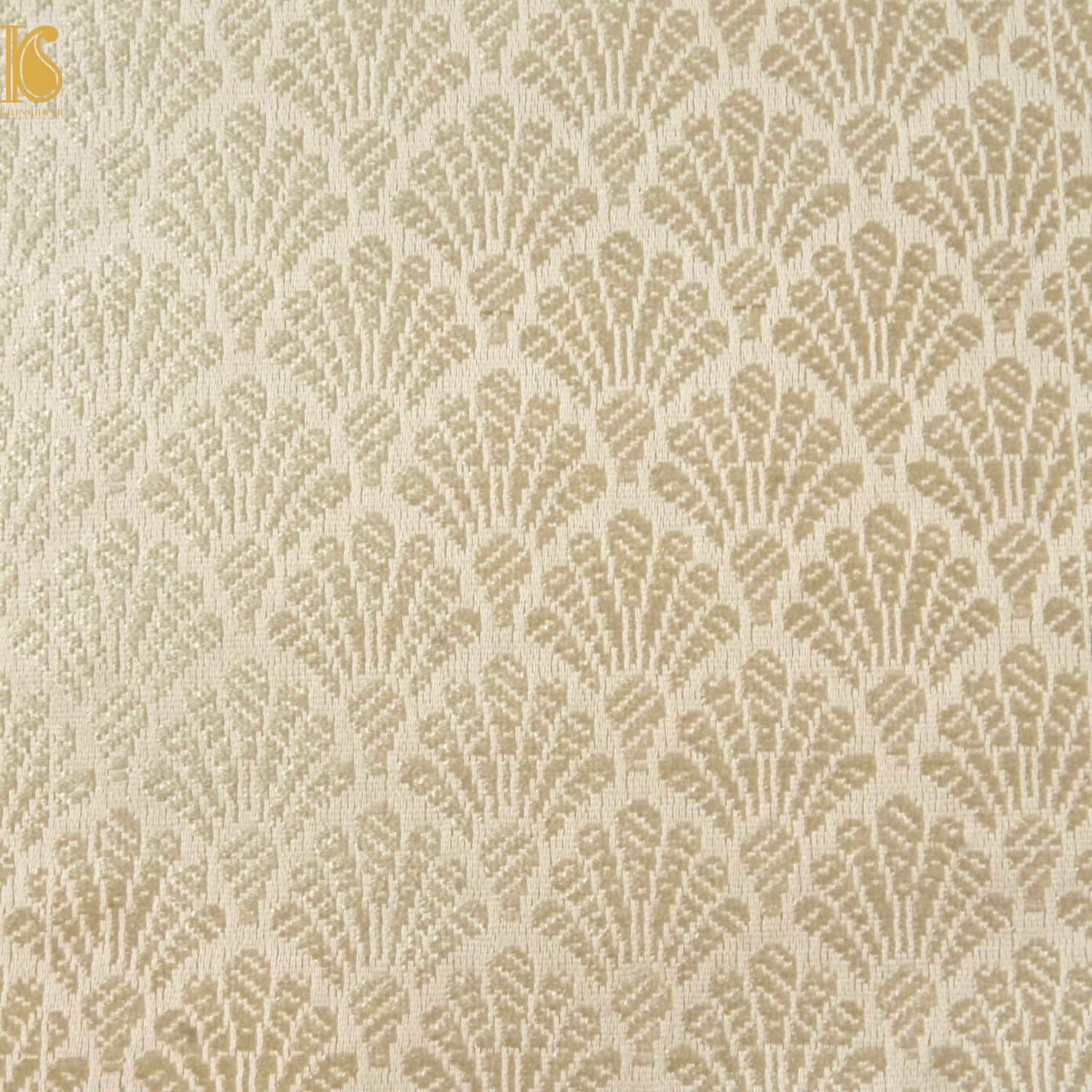 Banarasi Semi Silk Fabric Gold &amp; Silver